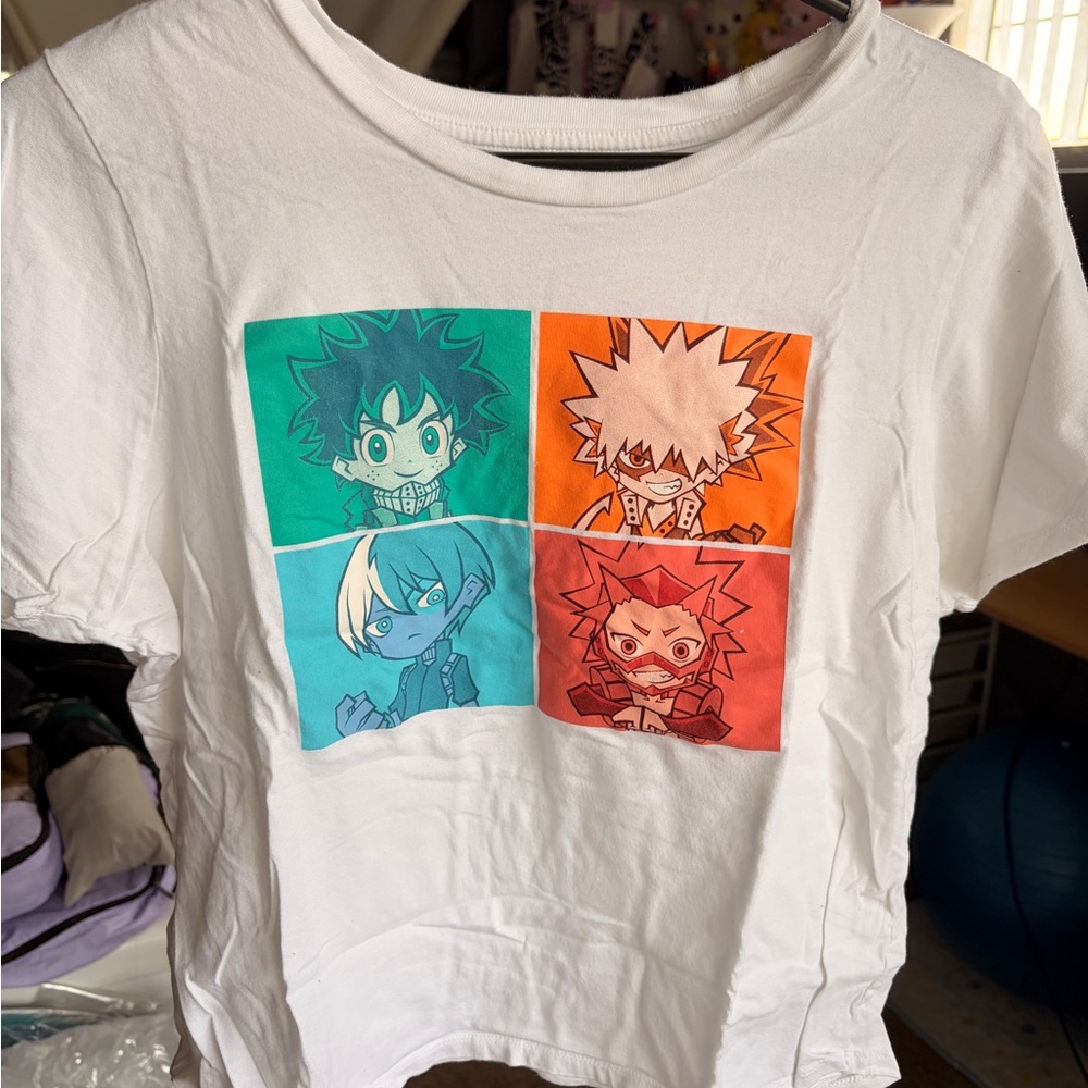 Women’s My Hero Academia chibi anime graphic tee shirt design
